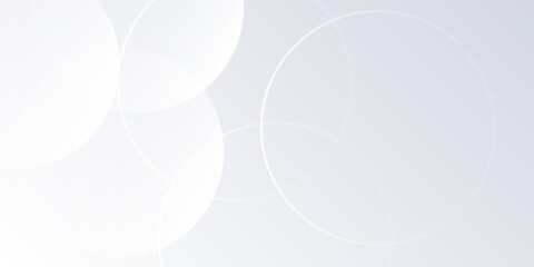 White background with grey circle lines. Digital future technology concept abstract modern simple design