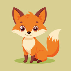 Obraz premium red fox cartoon