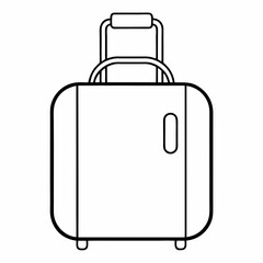 Baggage Outline Coloring Book Page Line Art Draw