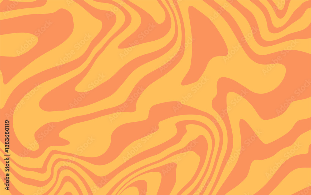 Poster Abstract vector illustration featuring wavy zebra-like lines on a background, creating a modern, psychedelic, and eye-catching pattern suitable for trendy graphic designs.