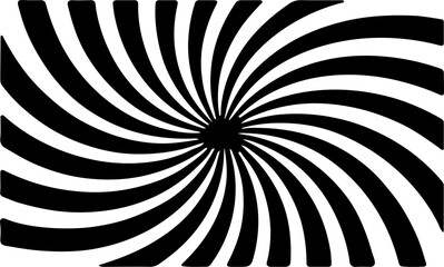 Black and white optical illusion pattern with wavy, undulating lines creating a dynamic, flowing effect that appears to distort the surface. Vector op-art illustration.