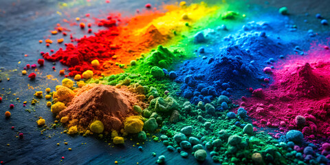 Naklejka premium Holi Festival A Colorful Celebration of Colors and Joy