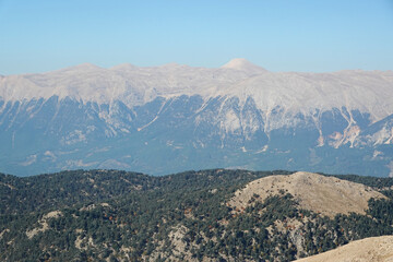 Fototapeta premium The panorama from Tahtali mountain, Antalya provence, Turkey