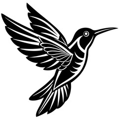 Obraz premium Flying birds silhouettes on white background. Vector illustration. isolated bird flying. tattoo design.