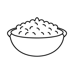 illustration of a bowl full of food