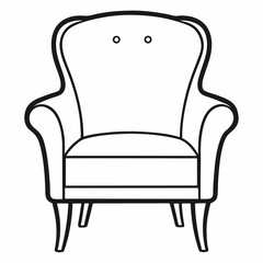 Cedar Tree Outline Coloring Book Page Line Art Drawing Set White Background