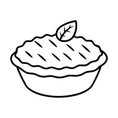 vector illustration of pecan pie