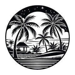 Obraz premium beach themes sell well on summer vector element
