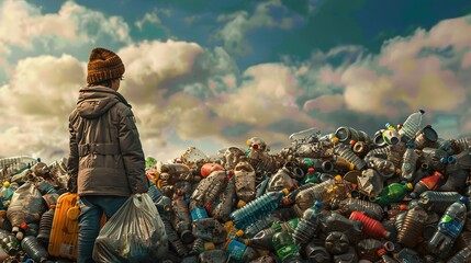 Recycle Concept: Promoting Environmental Sustainability Through Waste Sorting, Recycling Bins, and Eco-Friendly Practices