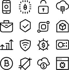 Digitalisation Icons Vector Art