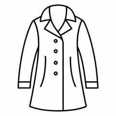 Naklejka premium Coat Outline Coloring Book Page Line Art Drawing