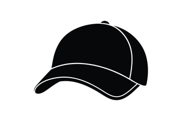 Silhouette art design of a baseball cap icon illustration.eps