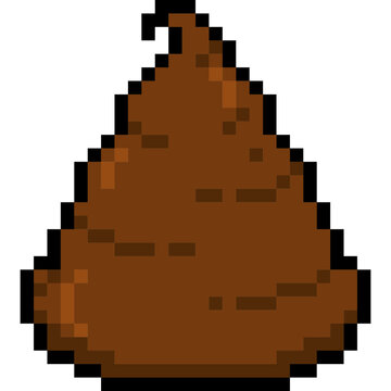 Pixel poop. 8 bit poop. Poop icon