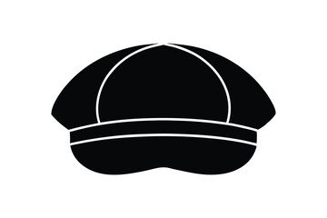 Silhouette art design of a Greek fisherman cap icon illustration.eps