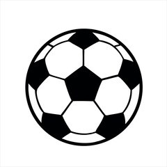 Fototapeta premium Black and white leather soccer ball isolated on white for sport game.