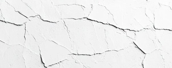 Obraz premium White Cracked Plaster Texture Background