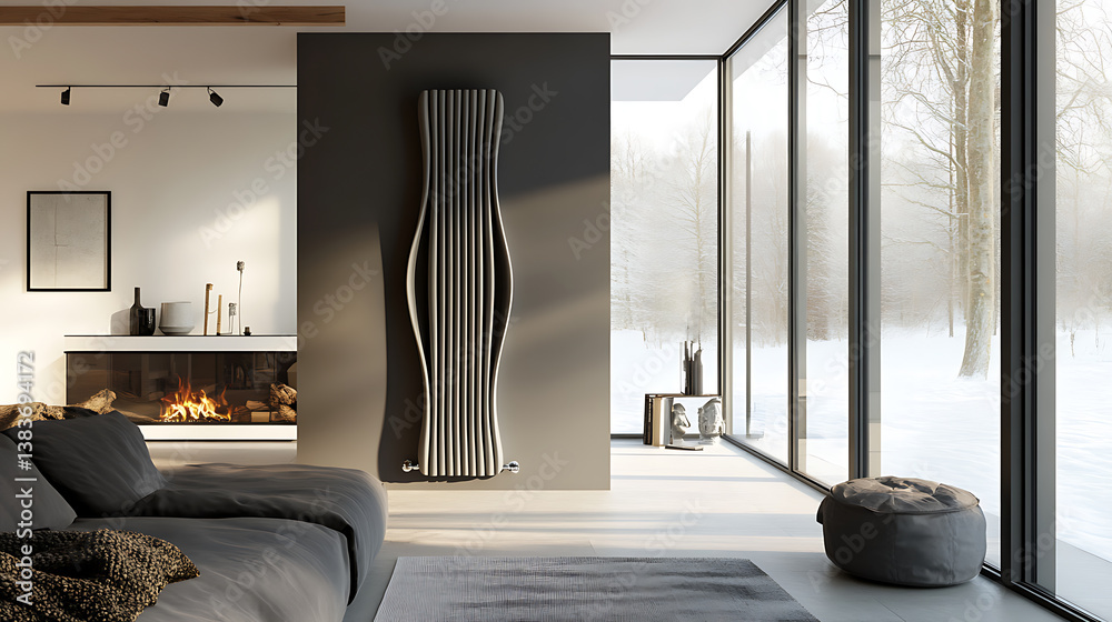 Poster modern radiators designed for cozy and stylish home use, sleek designs and advanced technology for e