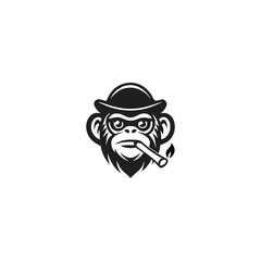 Mad Monkey Cigar Logo Furious Primate Smoke Mascot