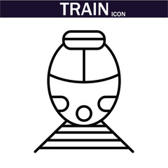 Train icon . Linear icon collection. Editable stroke. Vector illustration. EPS 10.