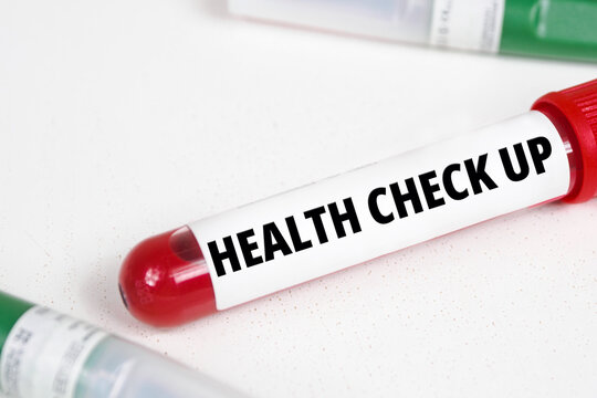 health check up title text of medical analysis