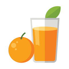 A glass of orange juice with 