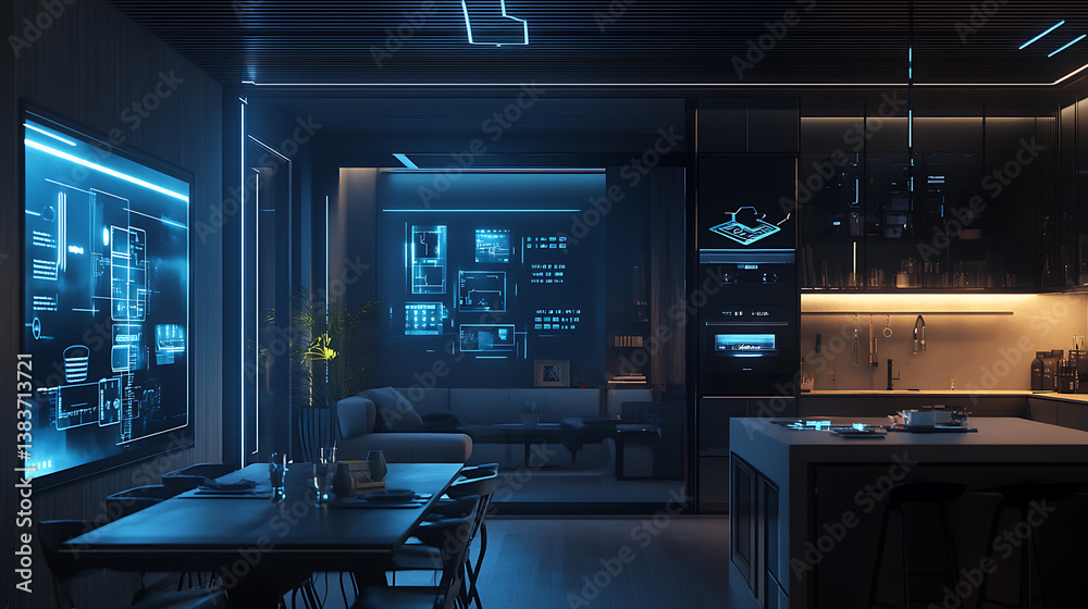 Poster Smart home and iot system development, establishing a work scenario for the internet of things in a domestic house, developing an app that can control iot devices using smartphones