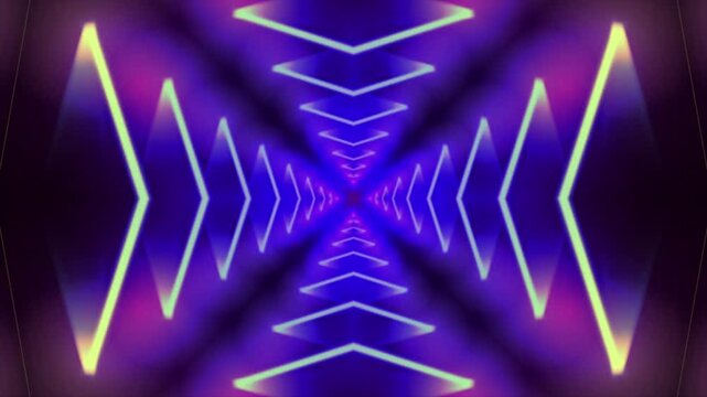 Abstract blue vector design with glowing neon lines creates a bright, energetic motion in a dark space