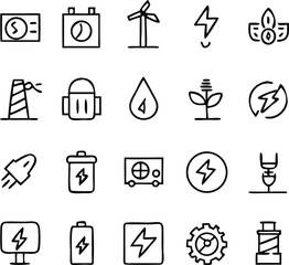 Energy Icons Vector Art