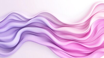 Naklejka premium Abstract Flowing Fabric with Purple and Pink Gradient Waves Design