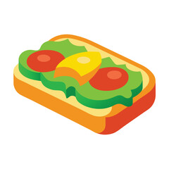 Open sandwich with vibrant topping