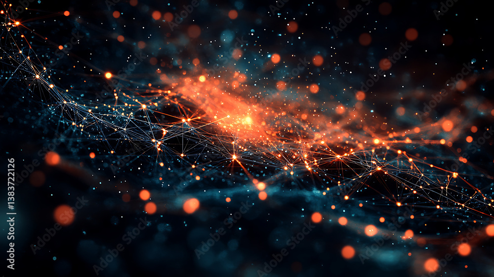 Fototapete The internet of things (iot) is a smart connection and control device in a network of industries, residents, and any business with the internet, it is technology for the future of the world