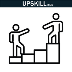 Upskill icon . Linear icon collection. Editable stroke. Vector illustration. EPS 10.