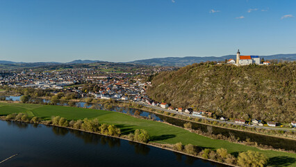 Fototapeta premium Drohnenaufnahmen an der niederbayerischen Donau