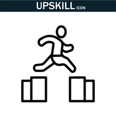 Upskill icon . Linear icon collection. Editable stroke. Vector illustration. EPS 10.