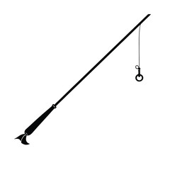 Silhouette of a Fishing Rod.