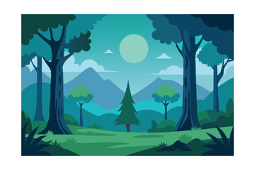 Fototapeta premium landscape with trees