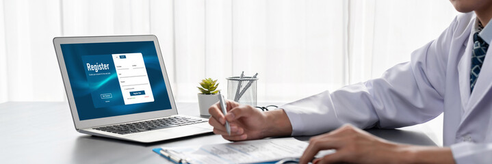Online registration form for brisk form filling on the internet website