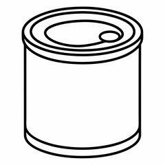 Paint Can Outline Vector – Line Art Drawing for Coloring Book Page on White Background