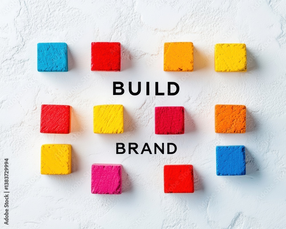 Poster Vibrant Personal Branding Strategy Modular Color Block Design for Entrepreneurial Identity and Digital Marketing Success in 2024s Creative Economy