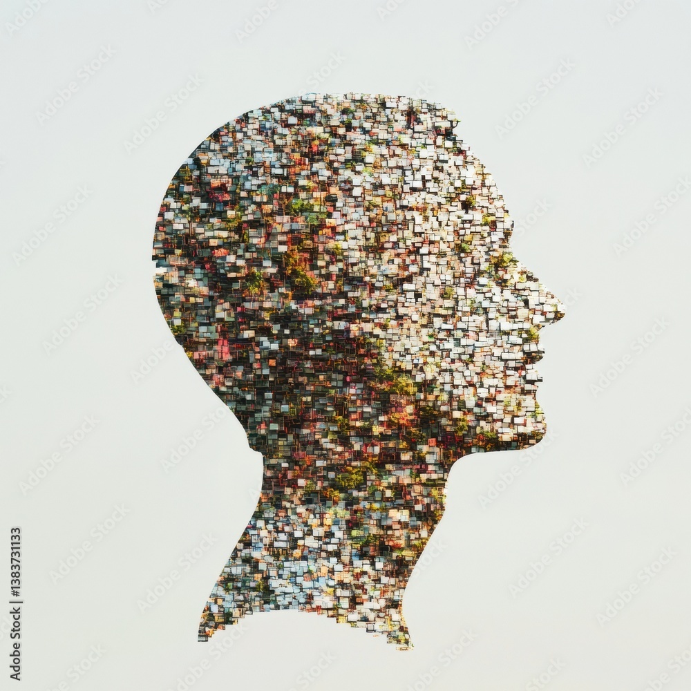 Poster mosaic identity innovative digital storytelling visualization of collective memory, cultural diversi
