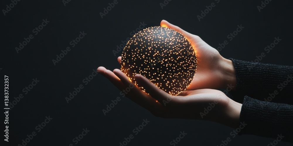 Poster Quantum Innovation Sphere Immersive Digital Connectivity Visualization with Elegant Dark Aesthetic - Transformative Global Network Technology Concept for Future-Driven Enterprise Solutions