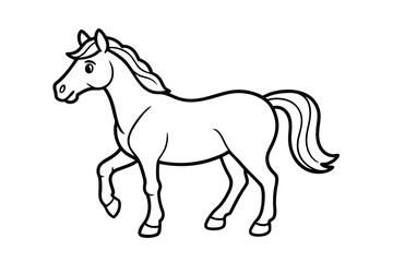 horse isolated on white background