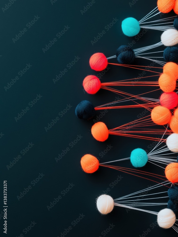 Aufkleber Quantum Connectivity Visualization AI-Driven Network Mapping with Vibrant Chromatic Nodes - Innovative Digital Transformation and Organizational Intelligence Insights
