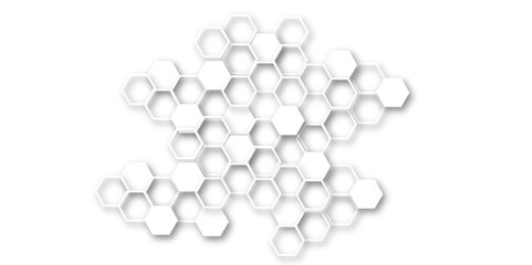 A Sophisticated Digital Illustration Combining the Precision of Molecular Geometry with the Aesthetic Appeal of Seamless Hexagonal Patterns, Perfect for Scientific Interfaces and Technological Brandin