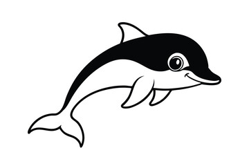 Obraz premium dolphin isolated on white background