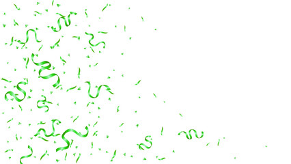 Frame green confetti for congratulations, celebration party , card greeting, sport, birthday and holiday