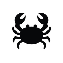 Simple Black Silhouette of a Crab