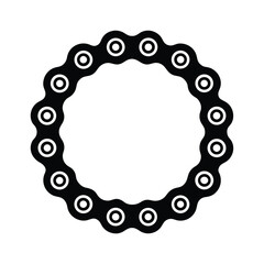 Silhouette of a Bike Chain.