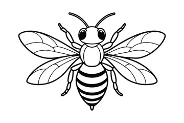Obraz premium hornet bee on white background