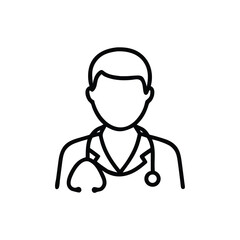 Professional Doctor Silhouette Icon